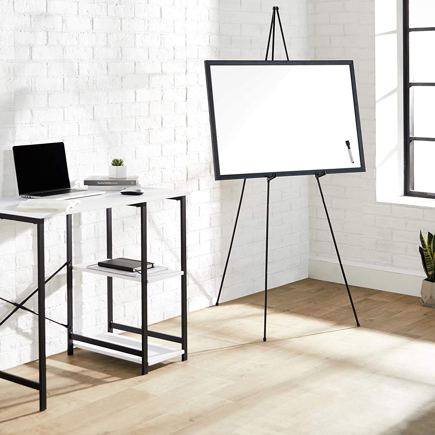 Easel Stand for Display Floor Easels for Signs Black Tripod for Poster Welcome Board Stands, Base 63" Max - Image 4